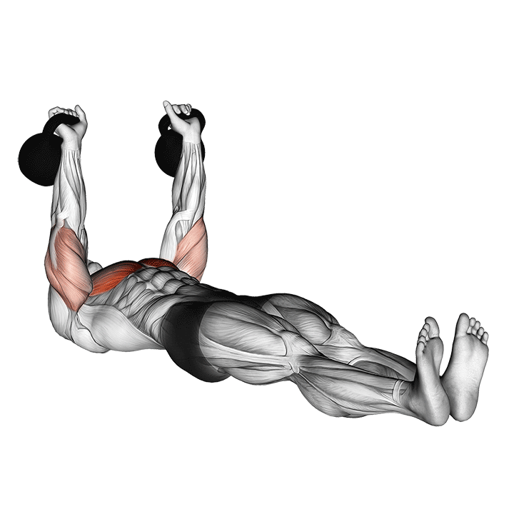 Kettlebell Alternating Press auf dem Boden