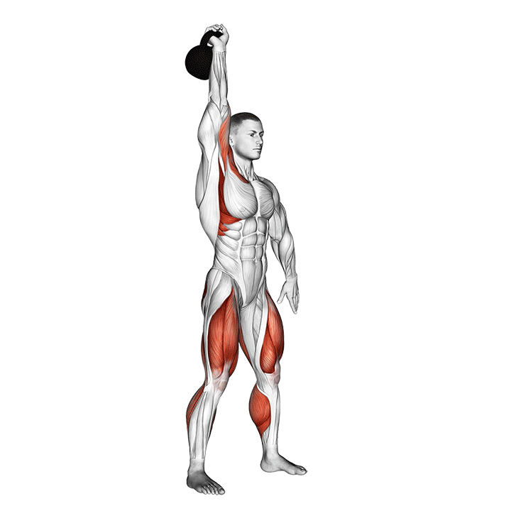 Kettlebell-Einarmiges Jerk