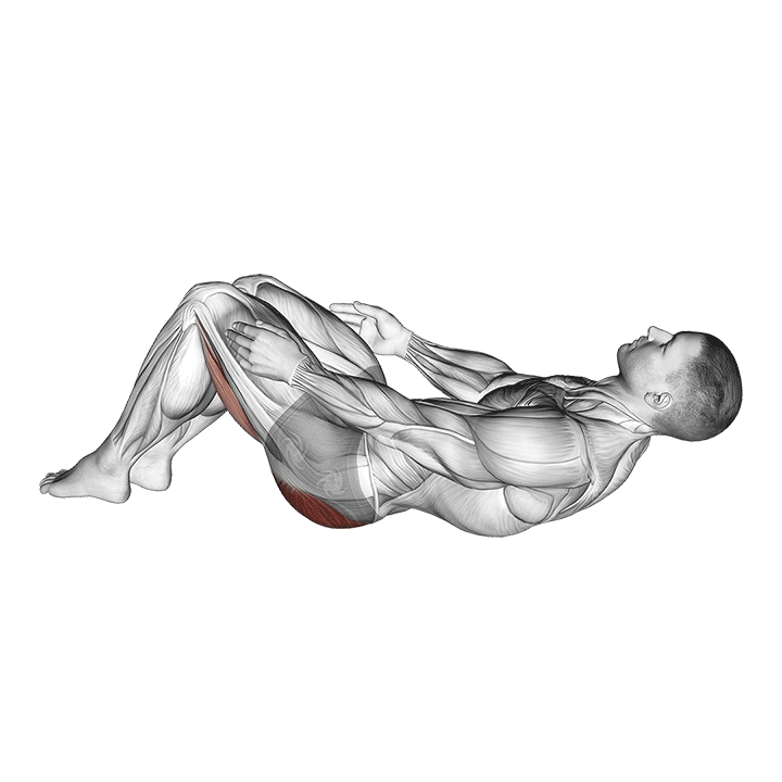 обхват колен к груди