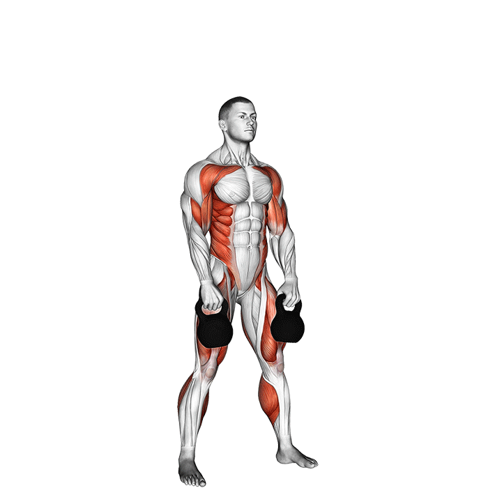 arraché double à la kettlebell