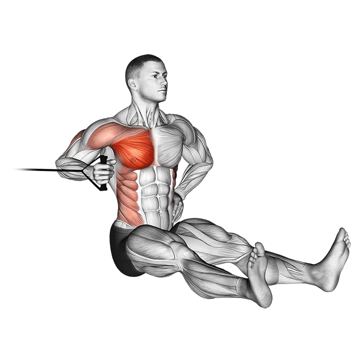 poussée de poitrine avec twist à un bras à la bande