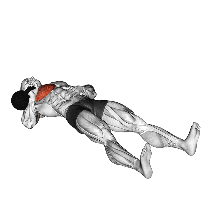 press con kettlebell a una mano en el piso