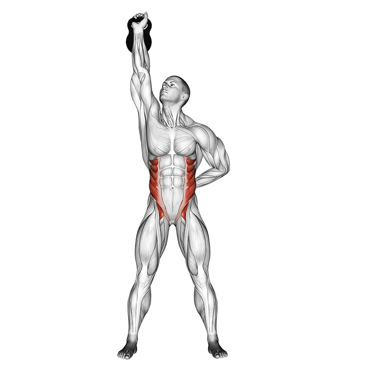 Демонстрация махание гирей продвинутое