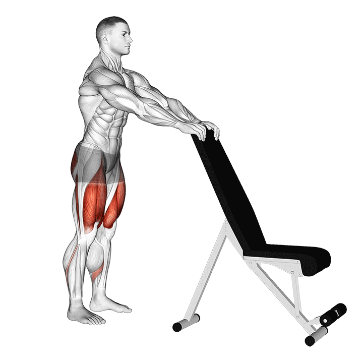 Демонстрация приседание «на унитаз» с опорой